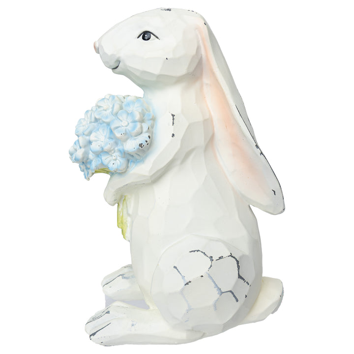 Nibbles Bunny With Blue Hydrangea