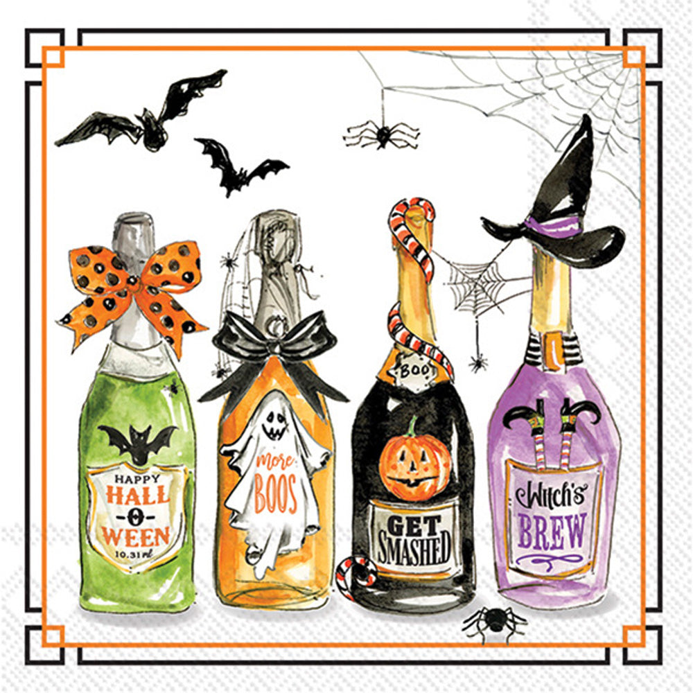 Halloween Bottles Cocktail Napkin