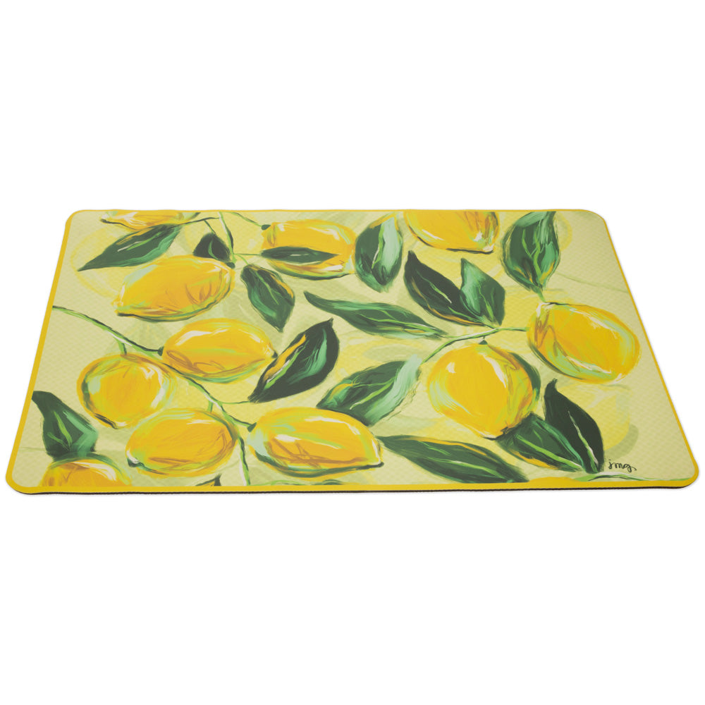 PAINTERLY LEMONS NON SLIP MAT