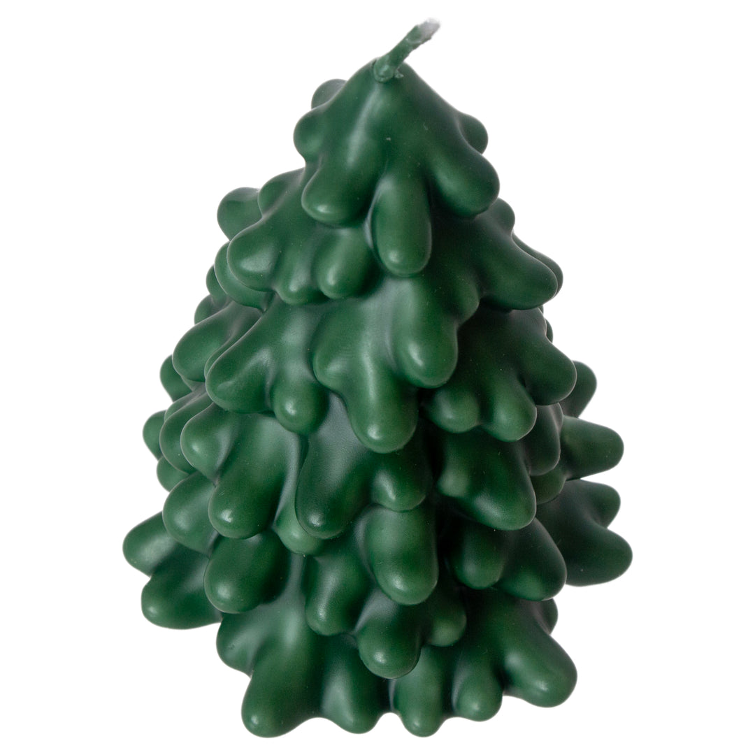 Green Spruce Tree Candle Large
