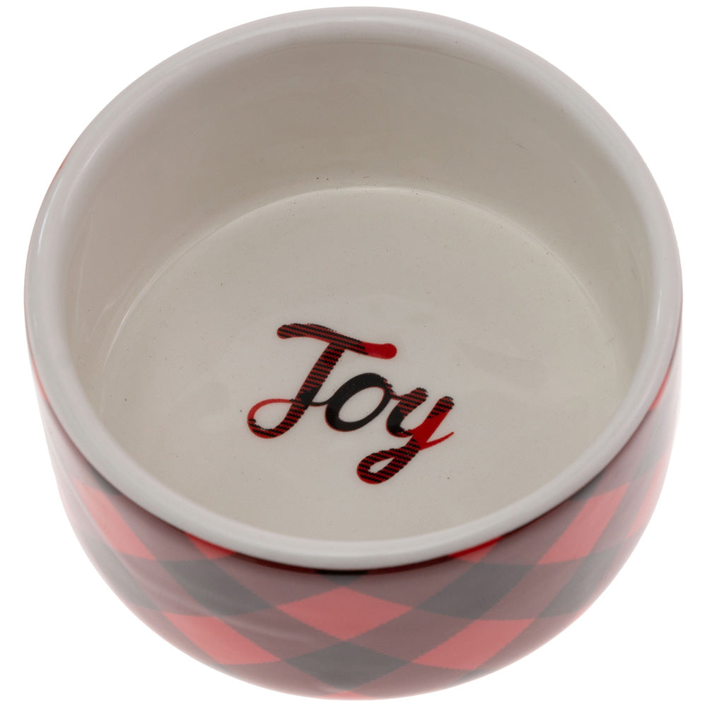 Joy Black &amp; Red Check Bowl