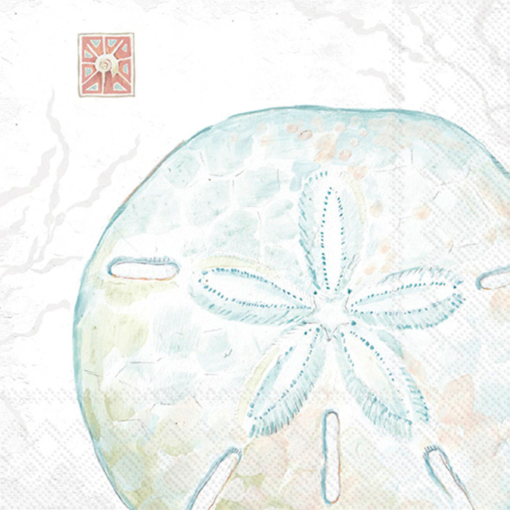 Delicate Sea Sanddollar Cocktail Napkin
