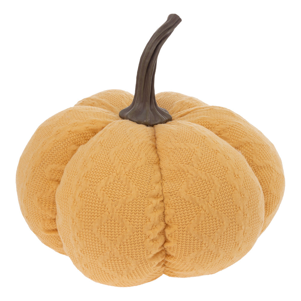 Large Plush Saffron Yellow Pumpkin