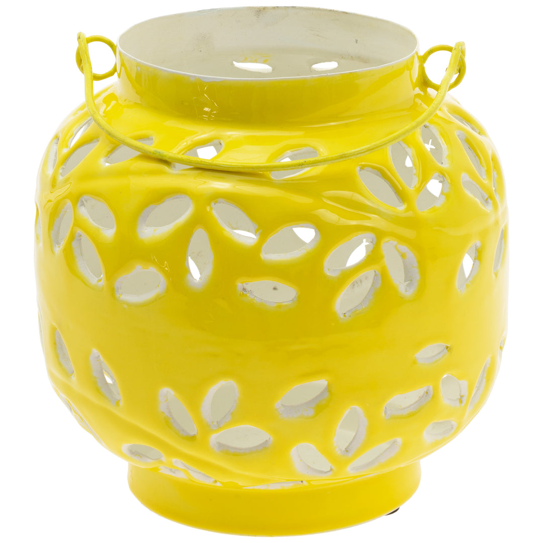 Yellow Metal Outdoor Lantern Medium