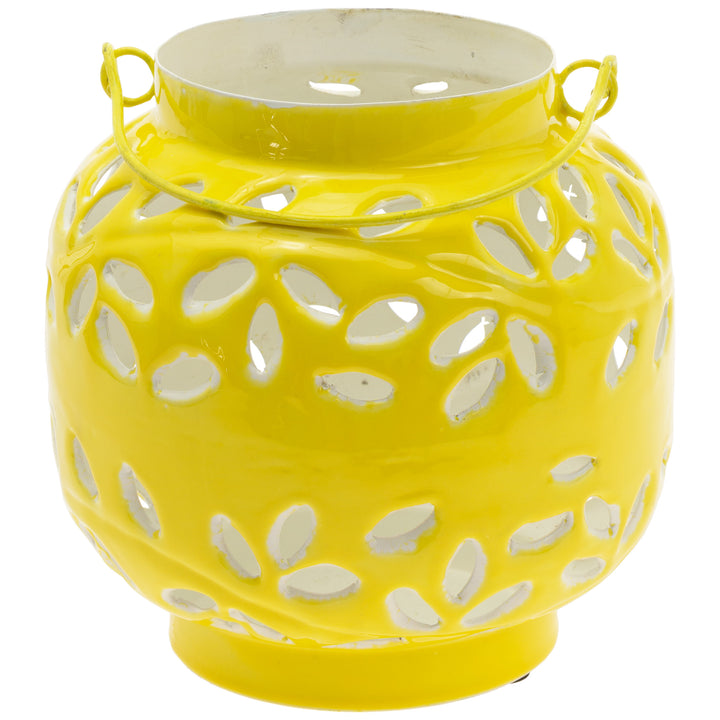Yellow Metal Outdoor Lantern Medium
