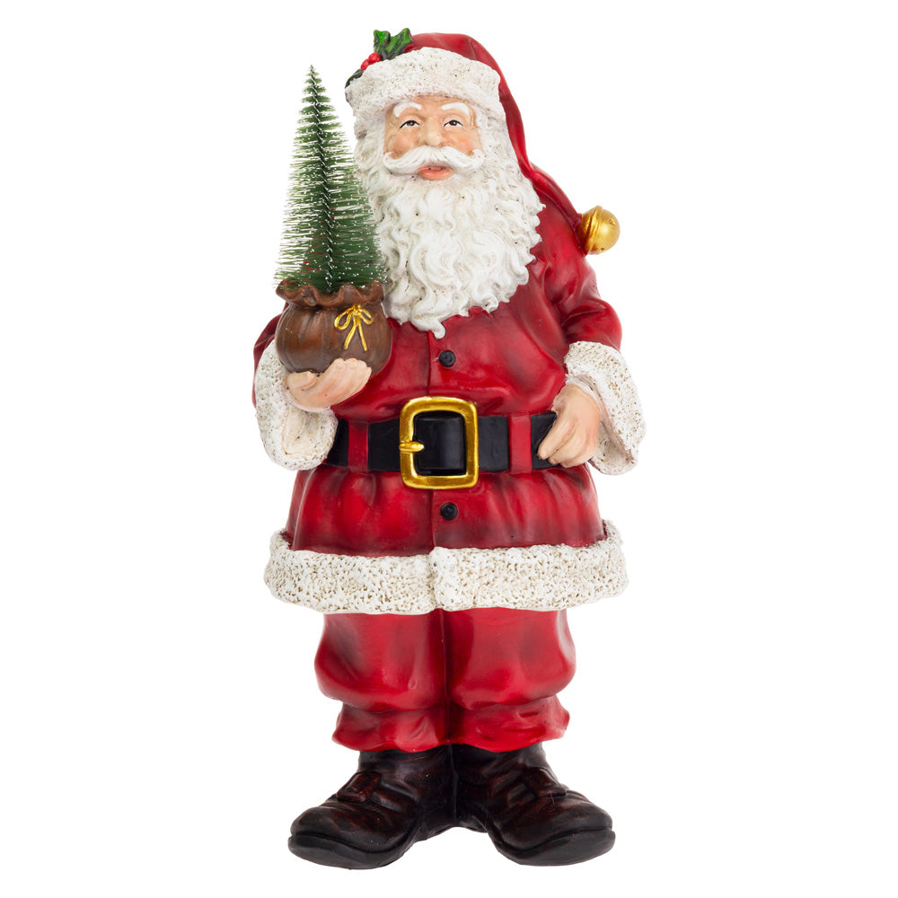 JOLLY SANTA CLAUS HOLDING TREE