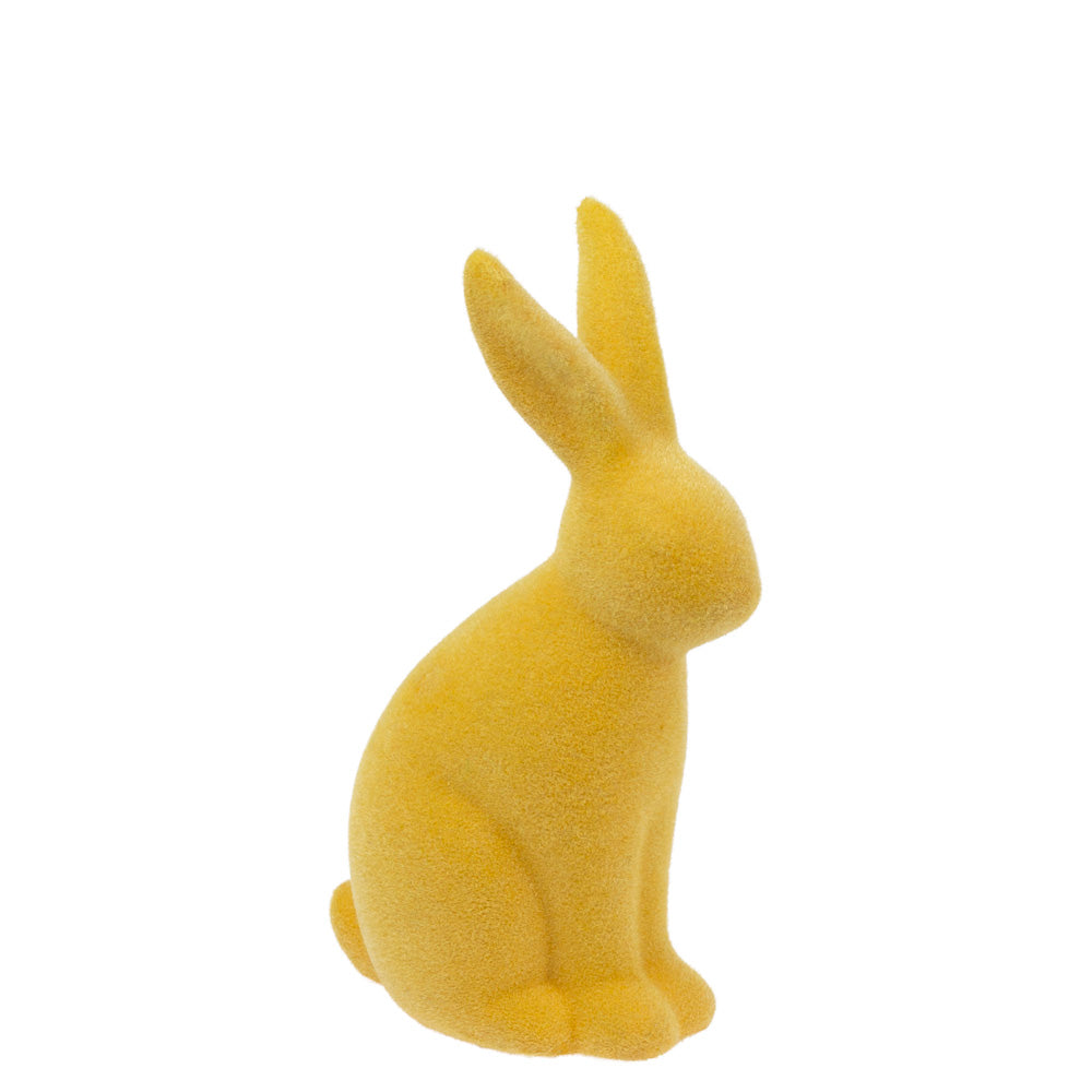 Yellow Flocked Bunny Sm