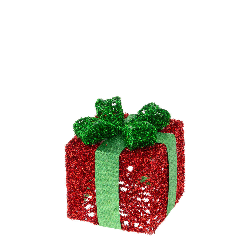 Red and Green Glitter Present Set  (Set of 3)