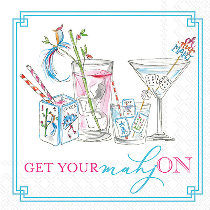 Mahjong Drinks Cocktail Napkin