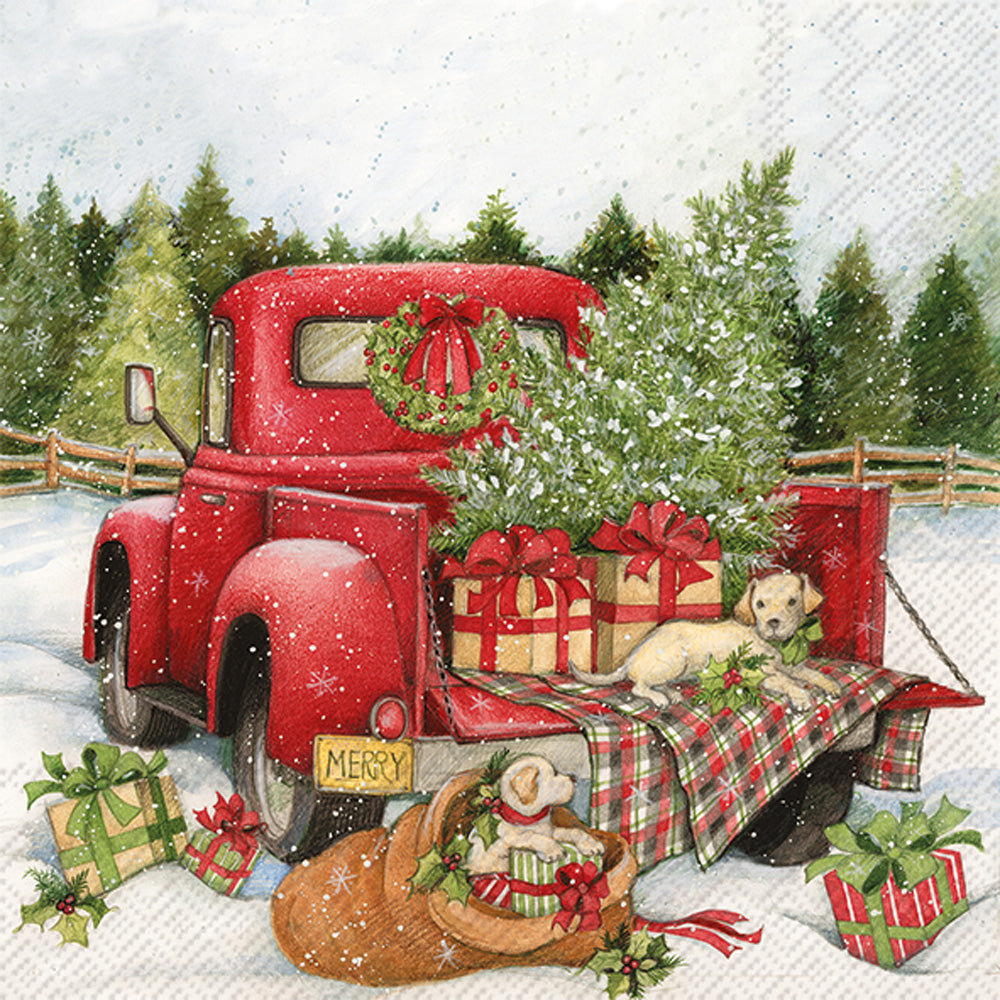 Christmas Delivery Cocktail Napkin