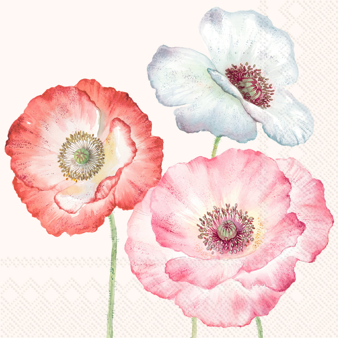 Poppy Poetry Cocktail Napkin