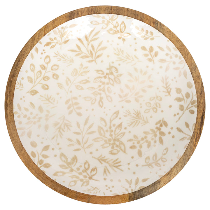 Gilded Snowflake 14" Shallow Bowl