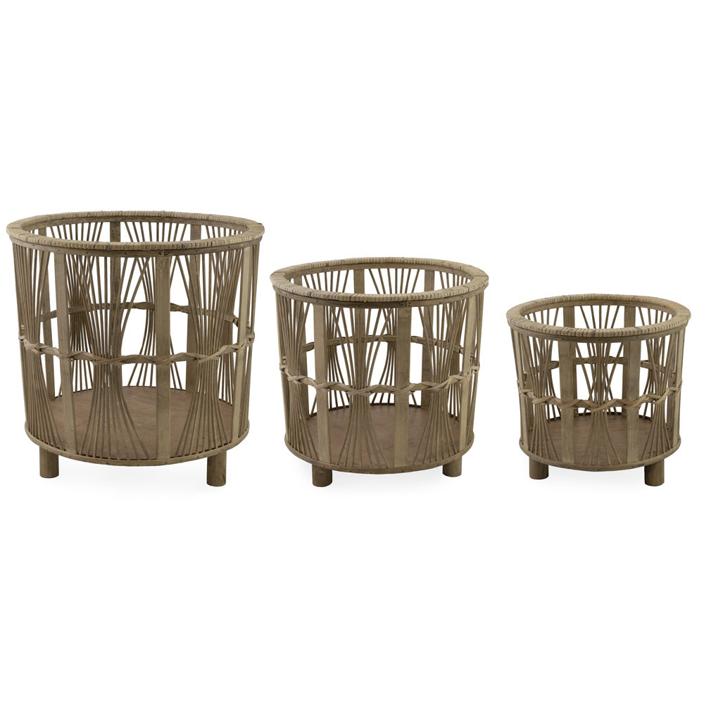 WOVEN NESTING BASKETS S/3