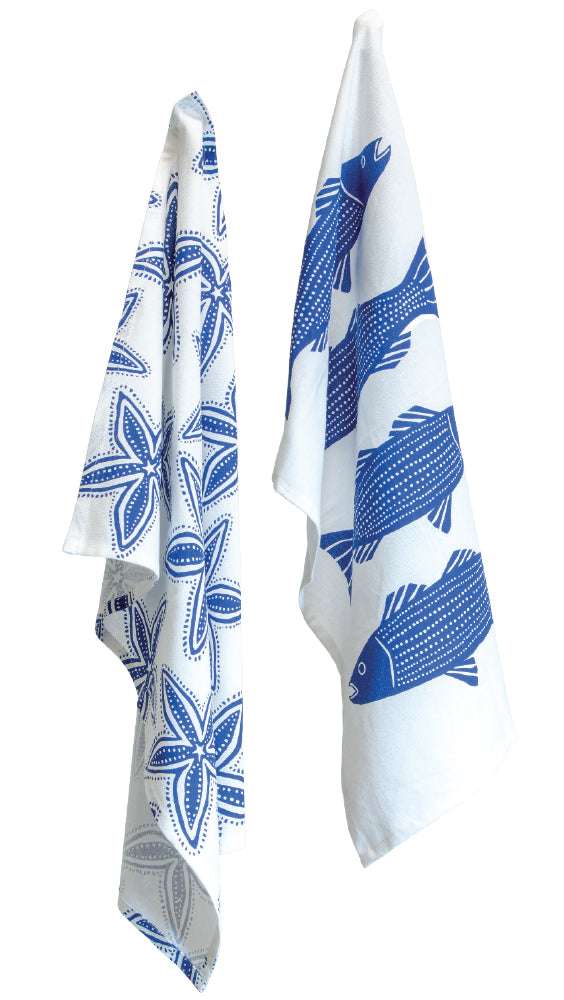 TEA TOWEL STARFISH & STRIPER S