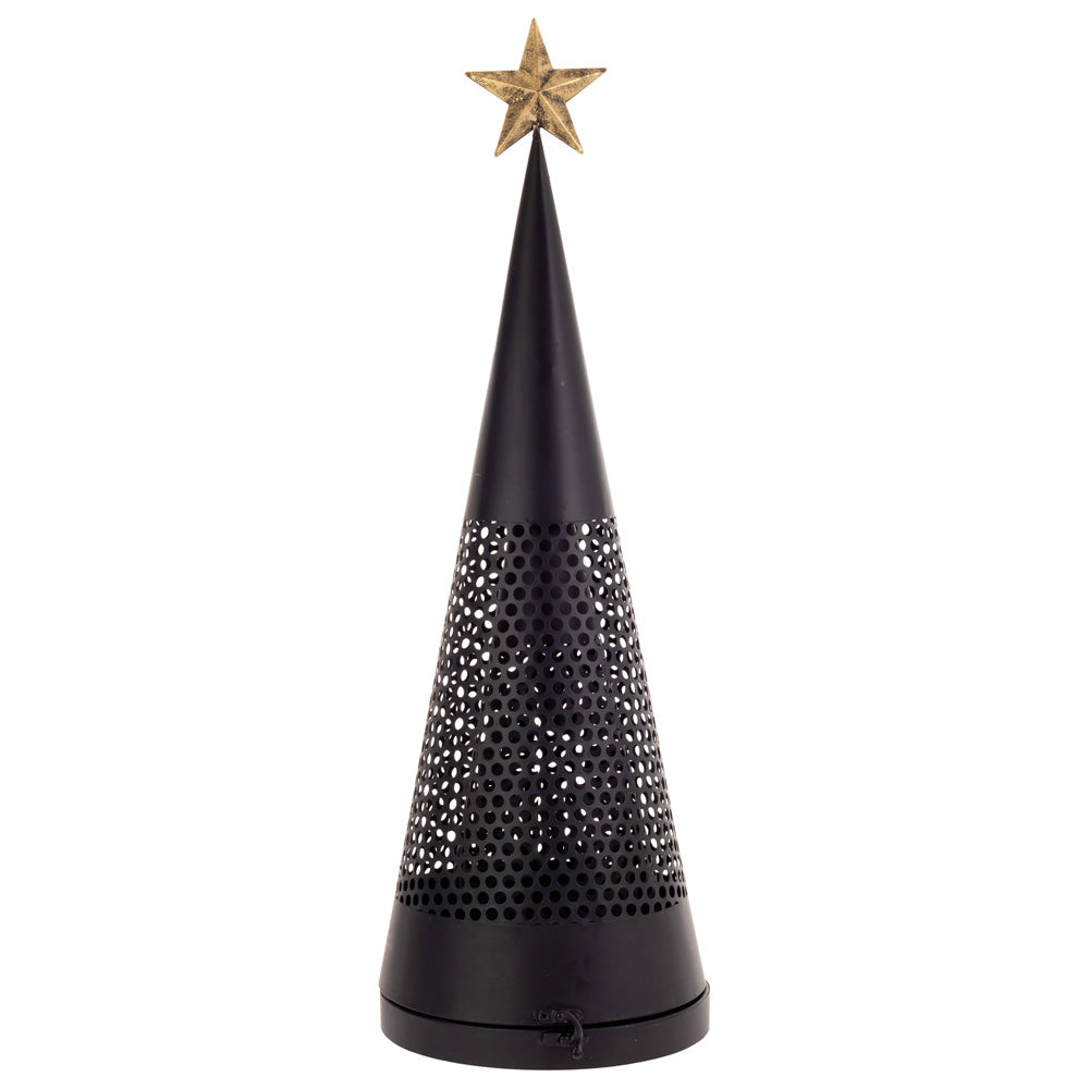 Black Metal Cone Trees (Set of 2)