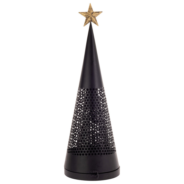 Black Metal Cone Trees (Set of 2)