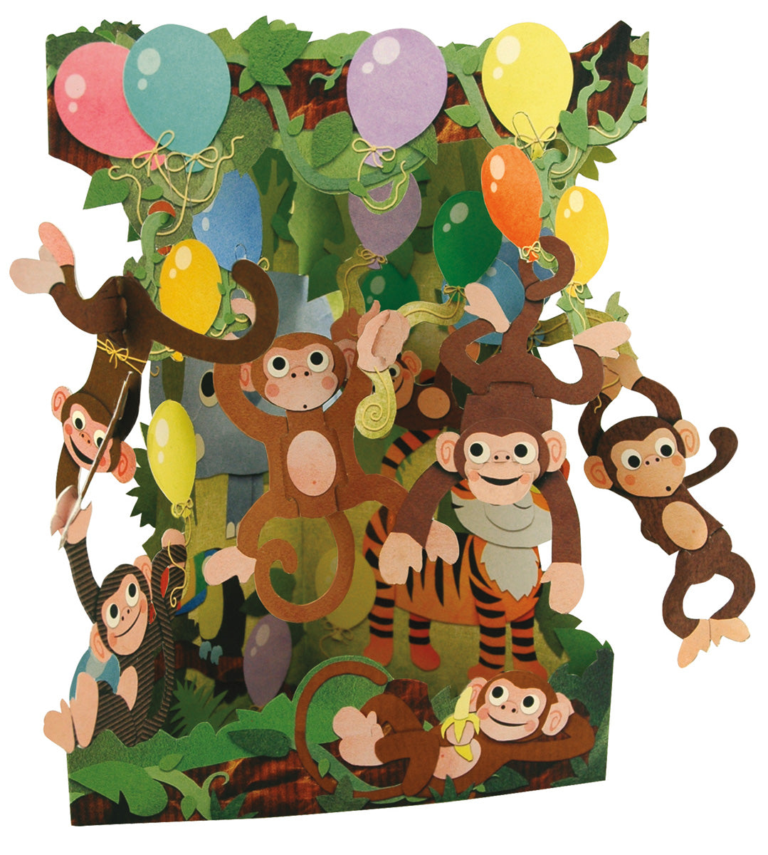 Monkey Party Swing Card