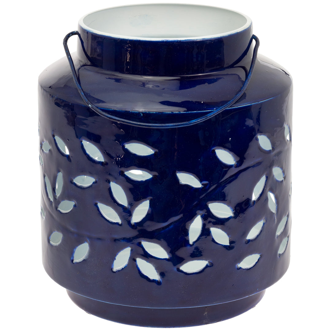 Navy Metal Outdoor Lantern Medium