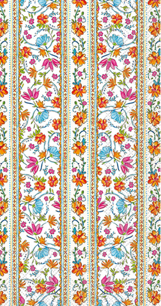 Floral Block Print Guest Towel