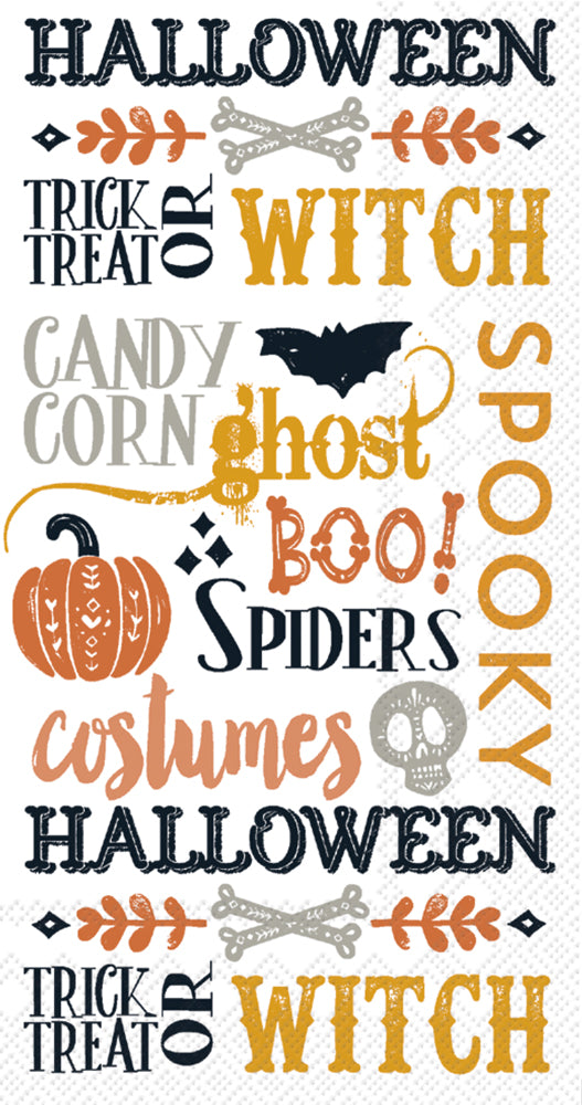 Halloween Words Guest Towel