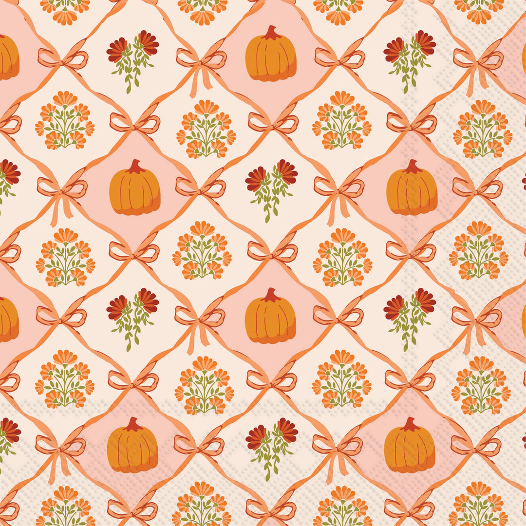 Harvest Bloom Toile Lunch Napkin