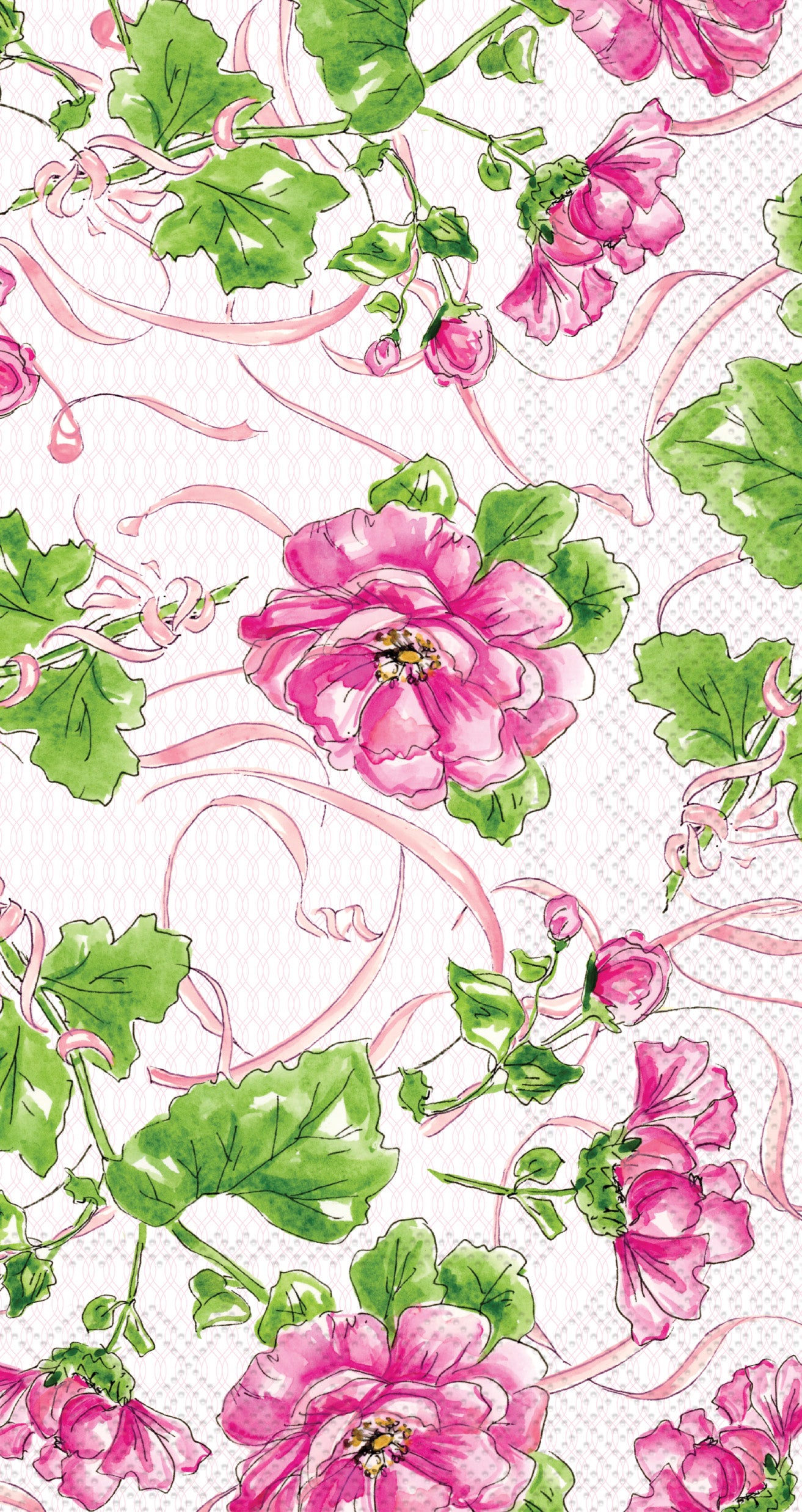 Pink Garden Party Guest Towel