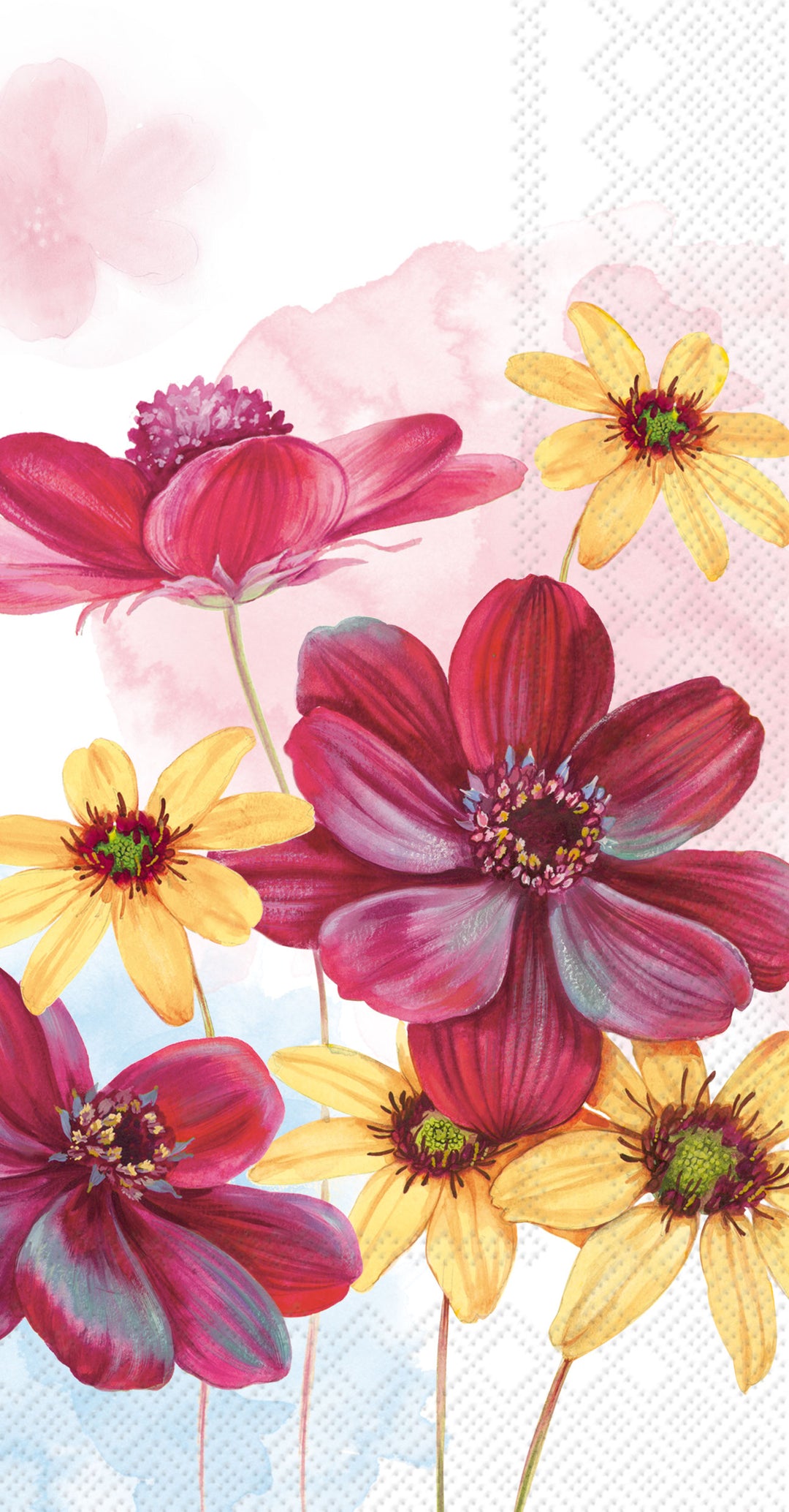 Chocolate Flowers Guest Towel cream