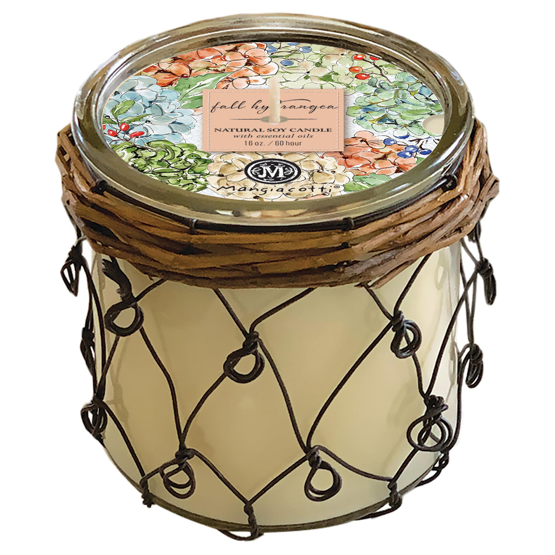 Fall Hydrangea Farmhouse Soy Candle 16 oz.