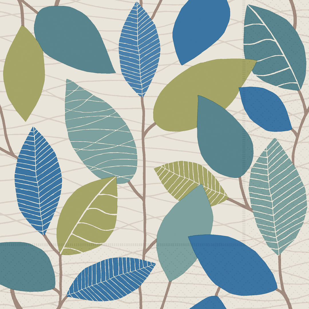 Linocut Leaves Lunch Towel