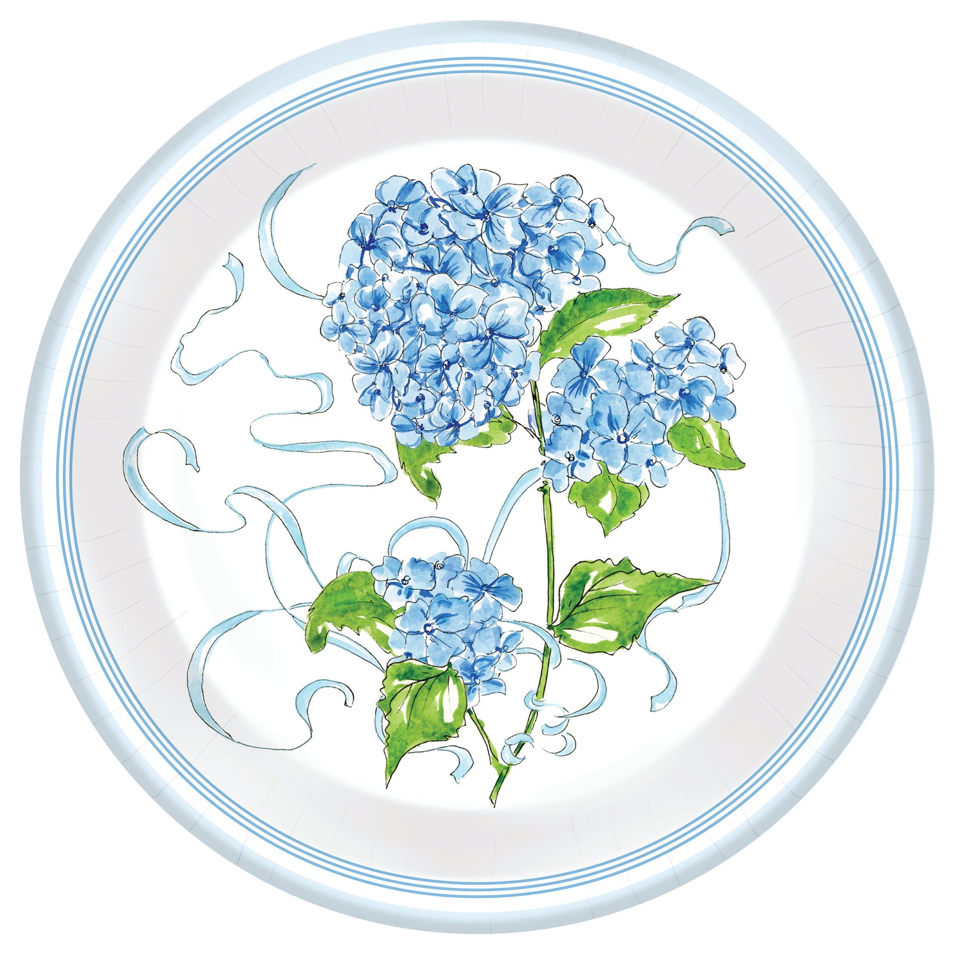 Hydrangea Allover Round Dinner Plate