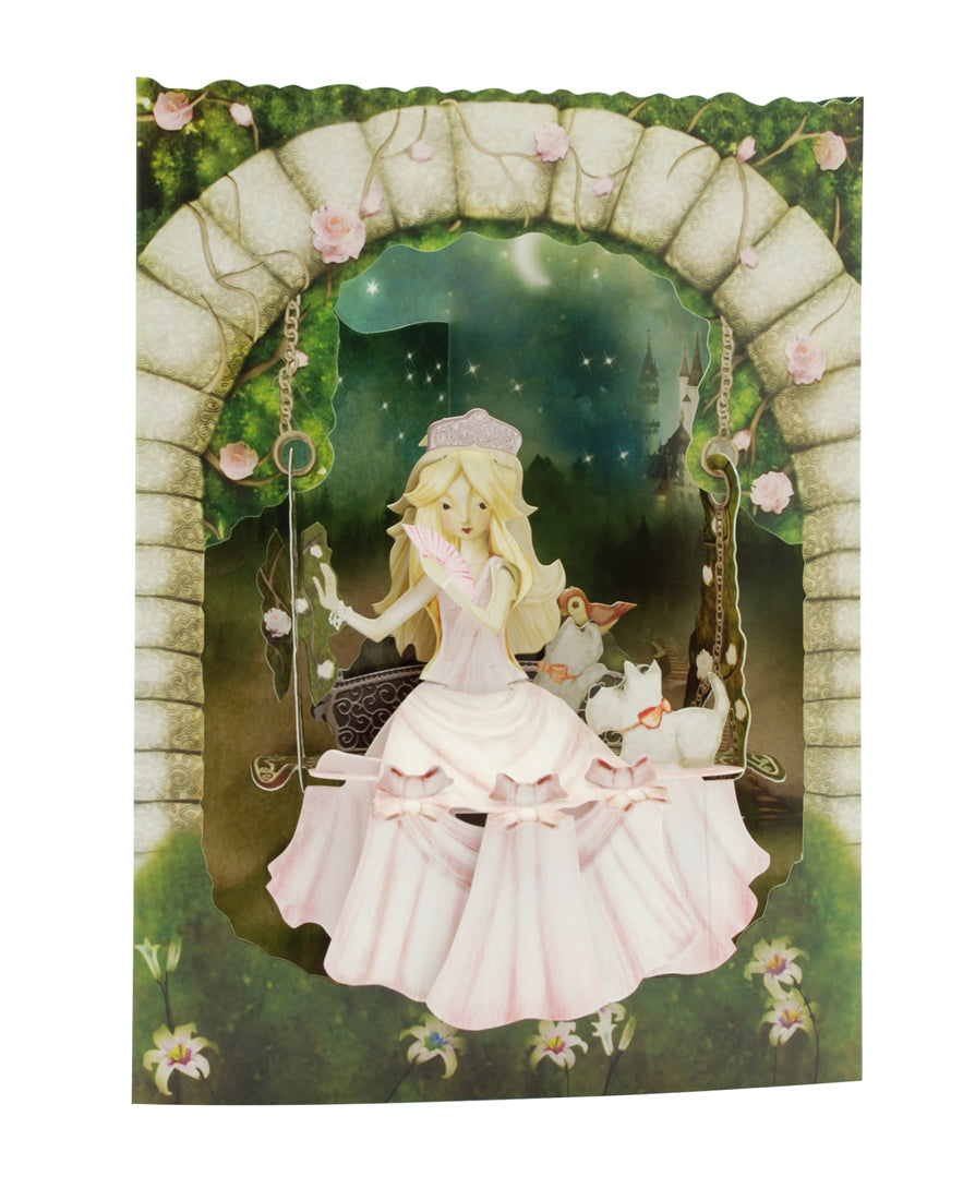 CARD/PRINCESS ON A SWING