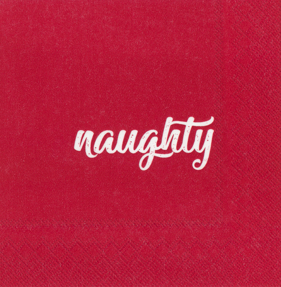 Naughty and Nice Cocktail Napkin