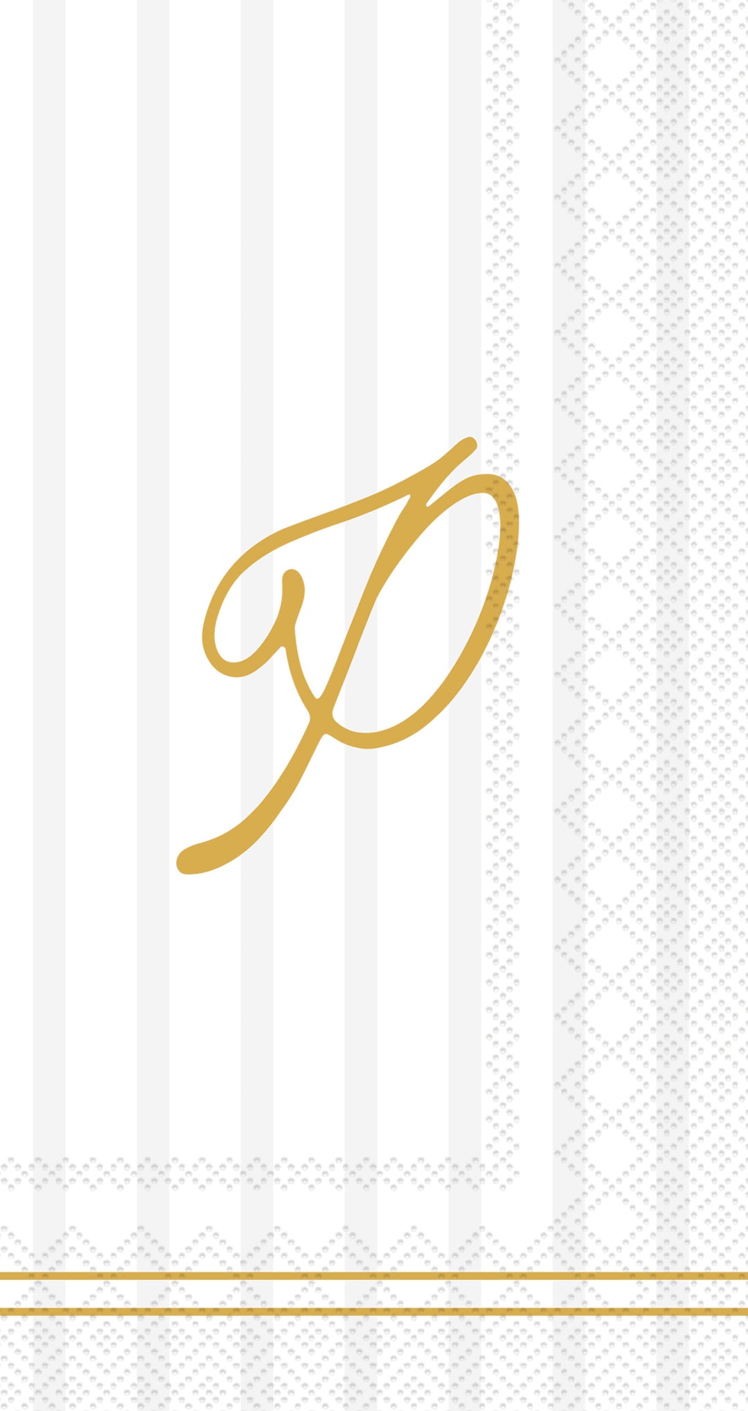 Chic Monogram P Guest Towel cream