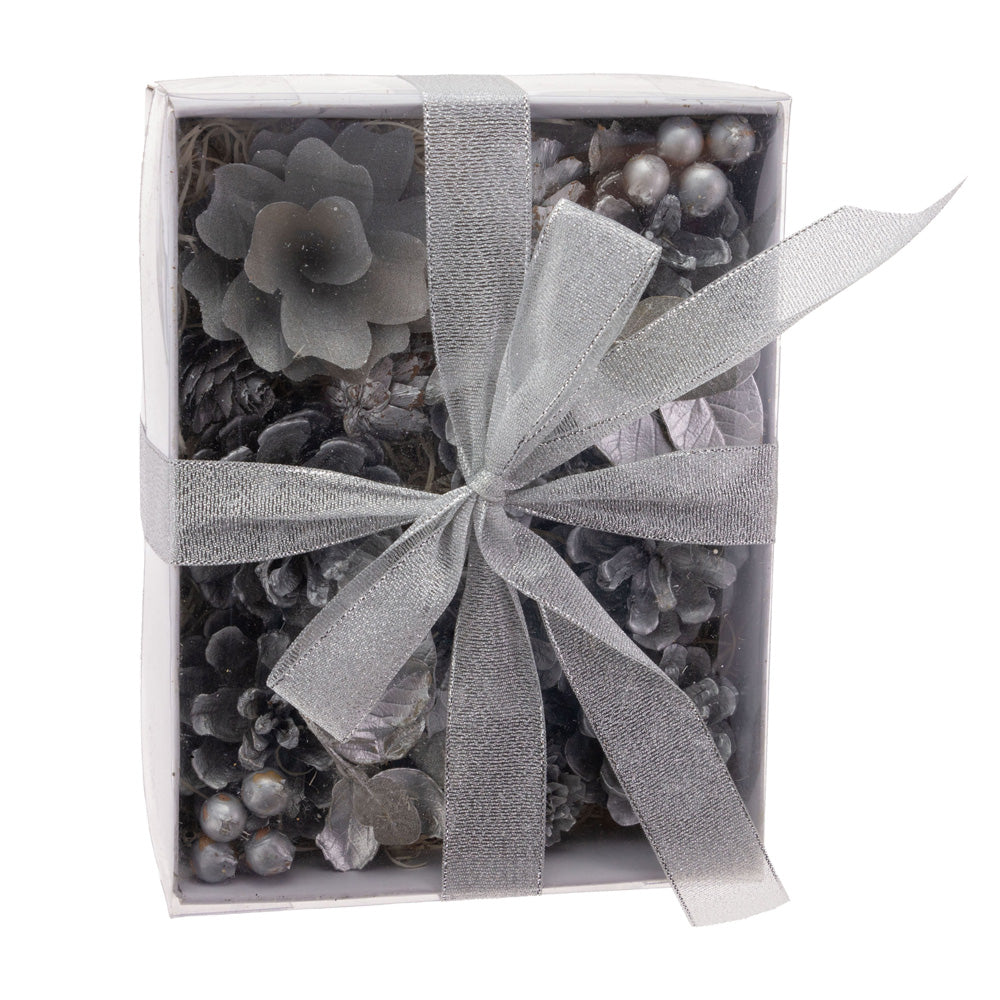 SILVER PINECONES SCATTER BOX