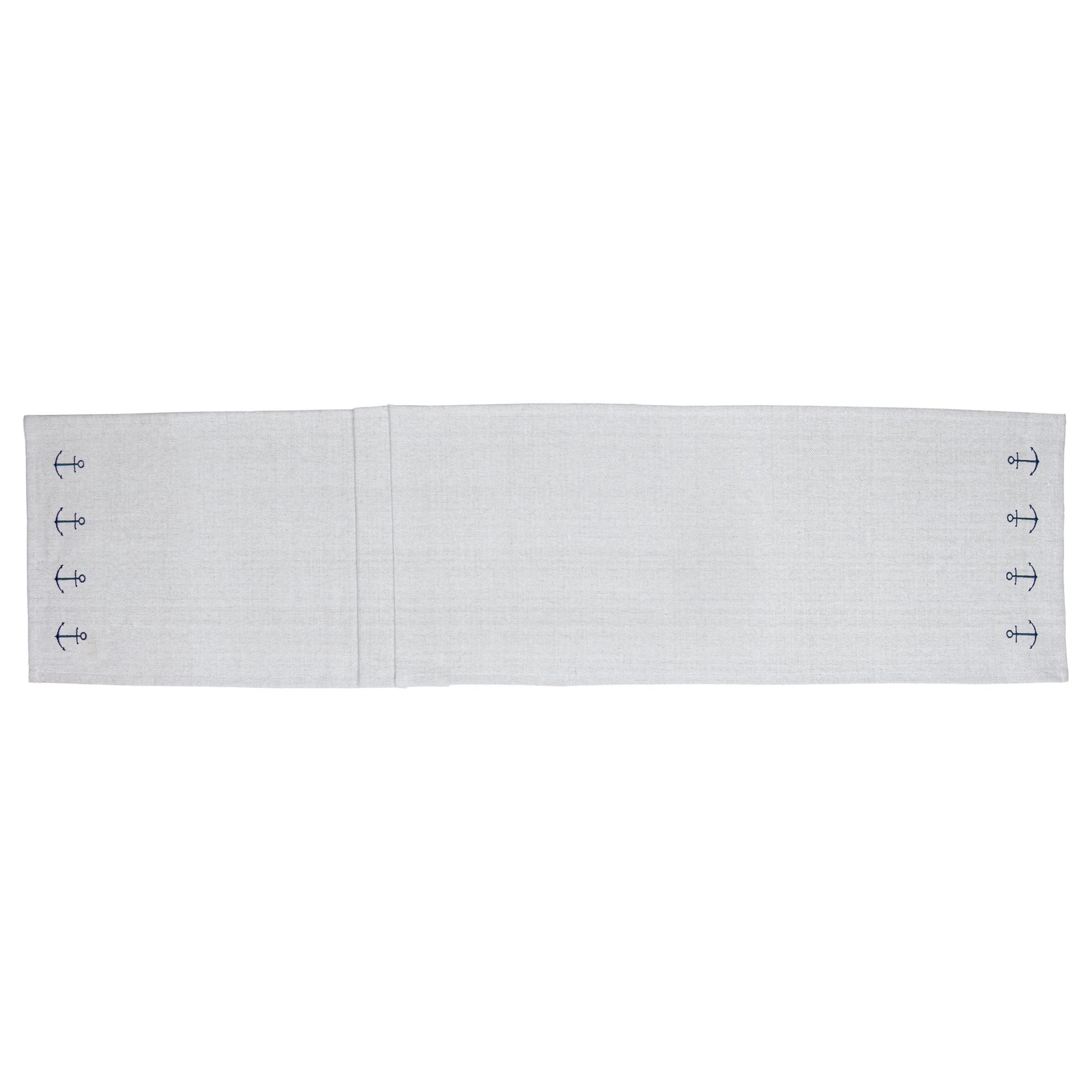 Anchor Embroidered Table Runner 13X96