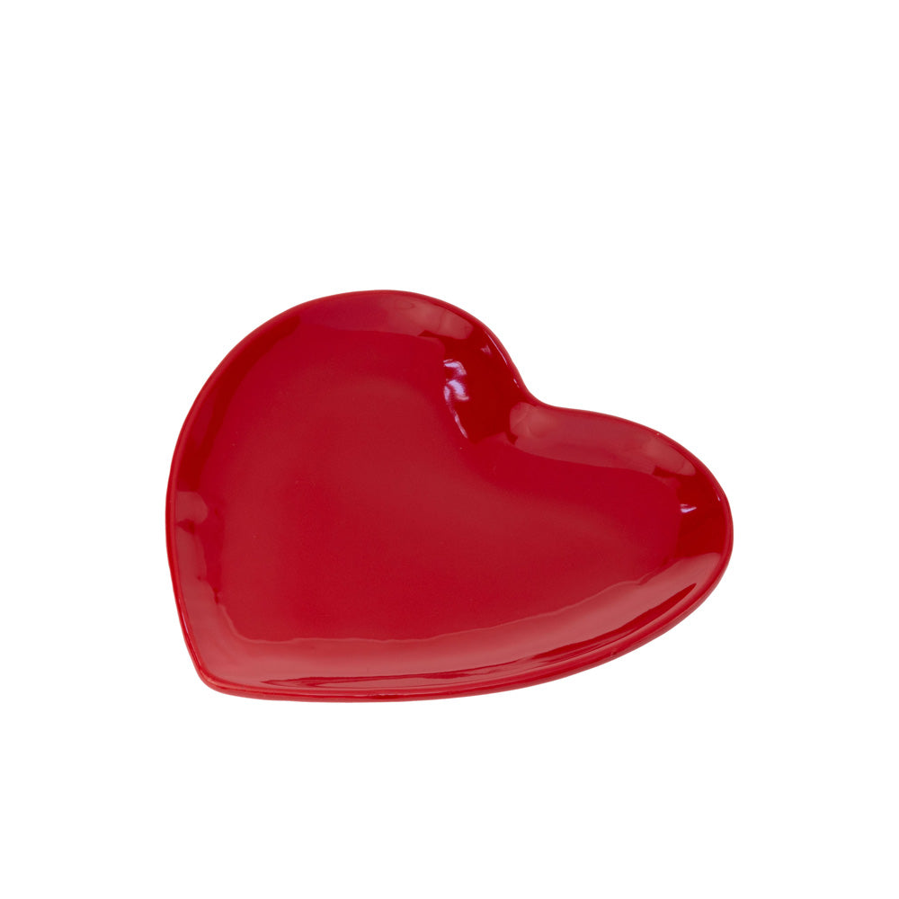 SMALL RED HEART PLATE