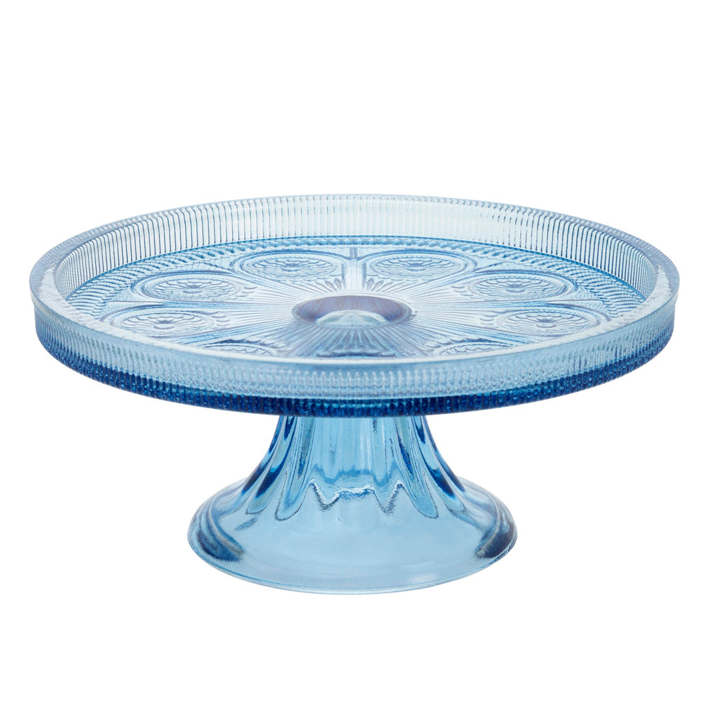 Sky Blue Codi Glass Cake Stand