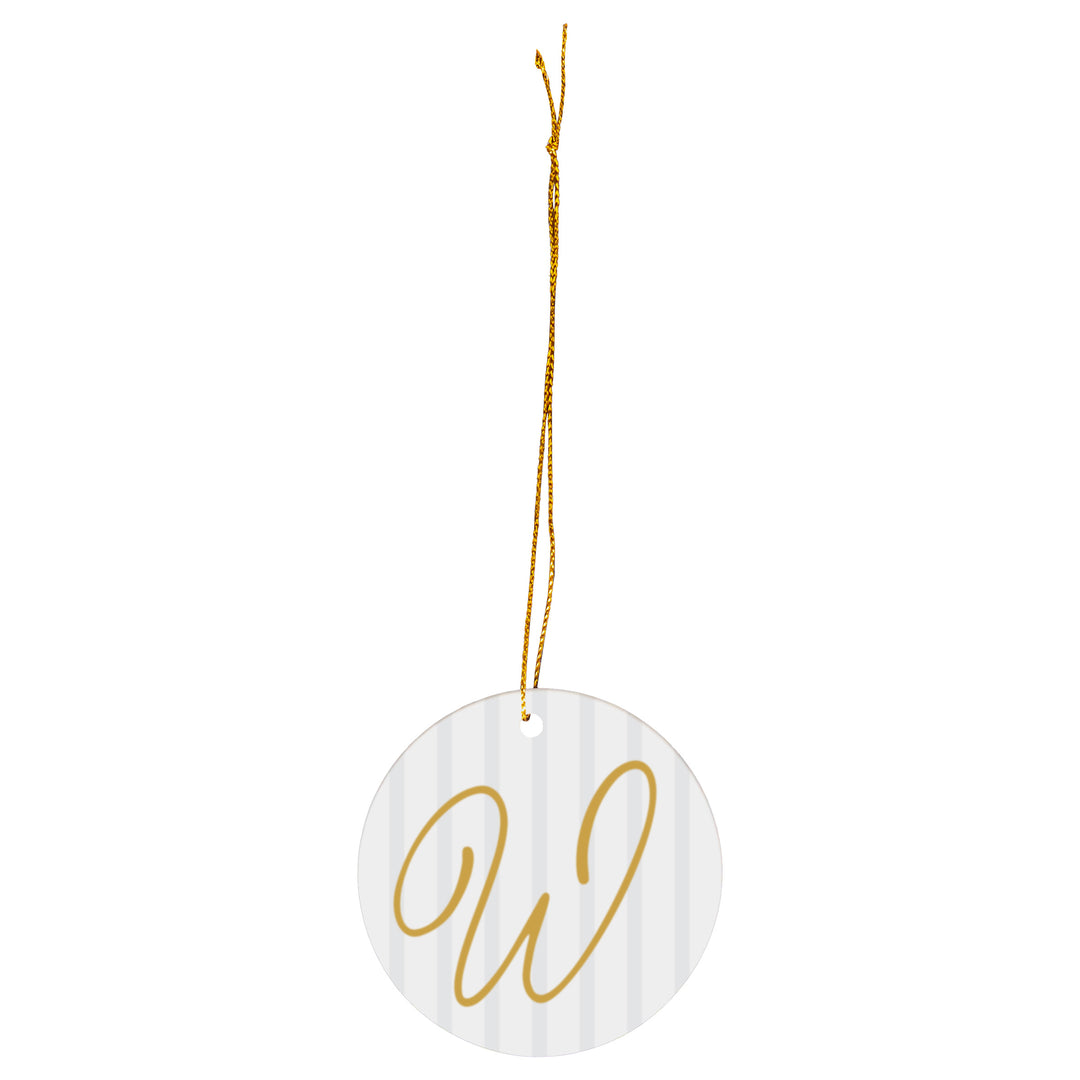 Chic Monogram W Ornament