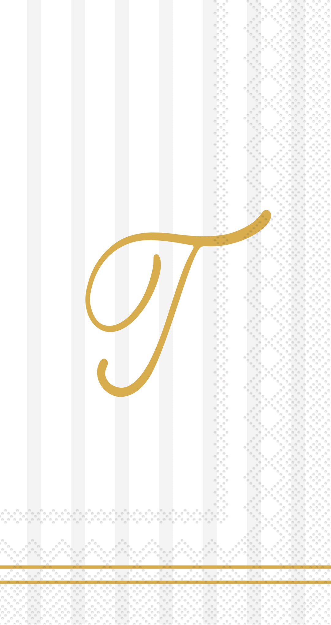 Chic Monogram T Guest Towel cream