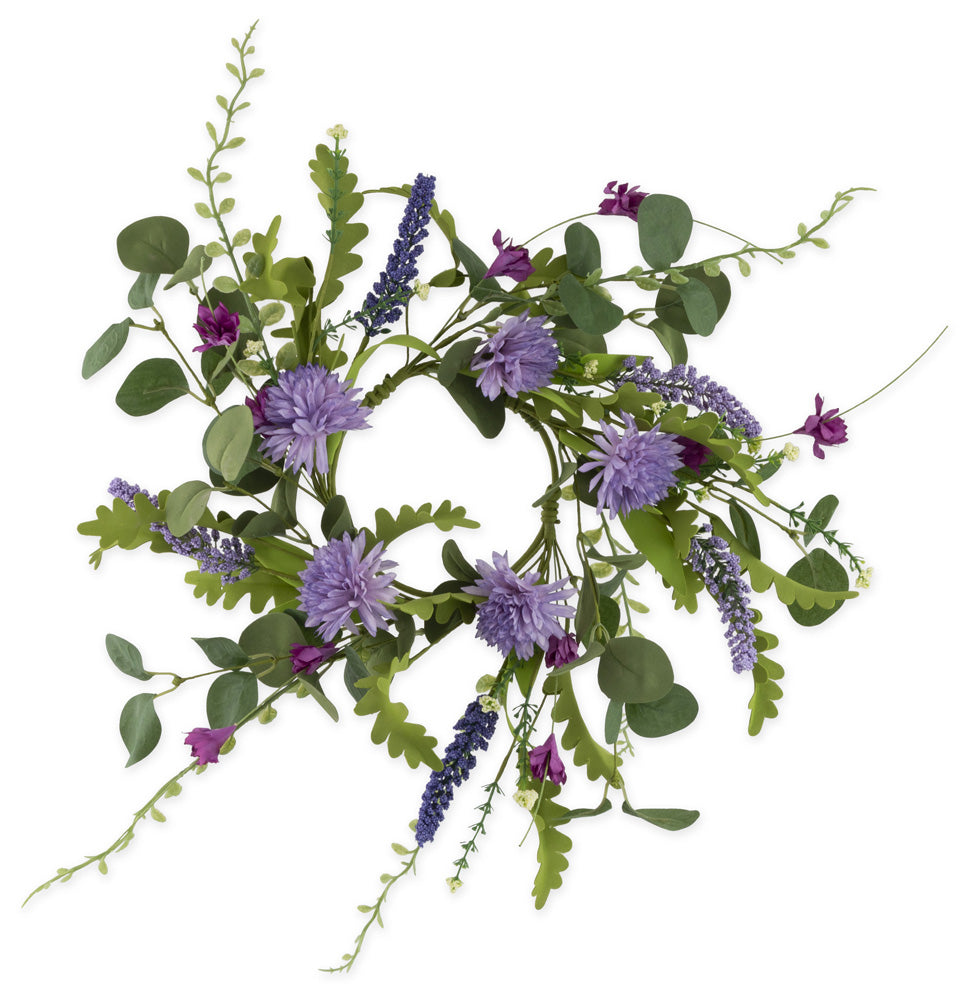 SMALL PURPLE POSIES WREATH