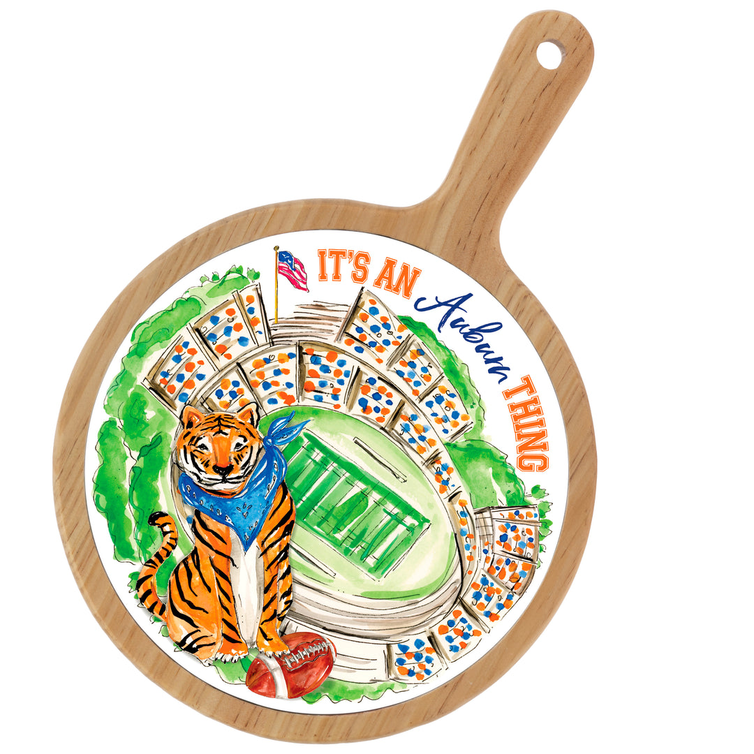 Blue Sitting Tiger Stadium Cheeseboard