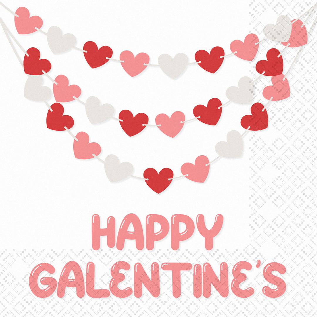 Galentine Banner Cocktail Napkin