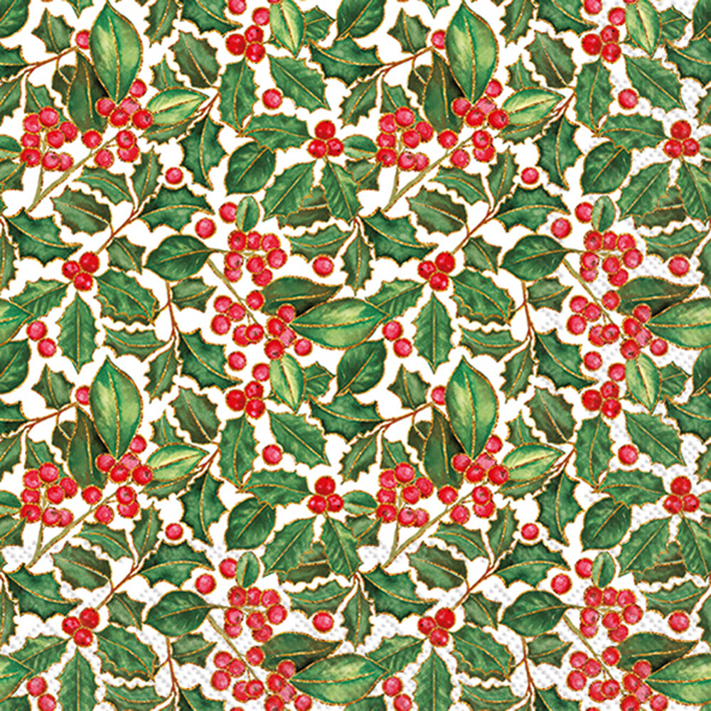 Holly Cocktail Napkin