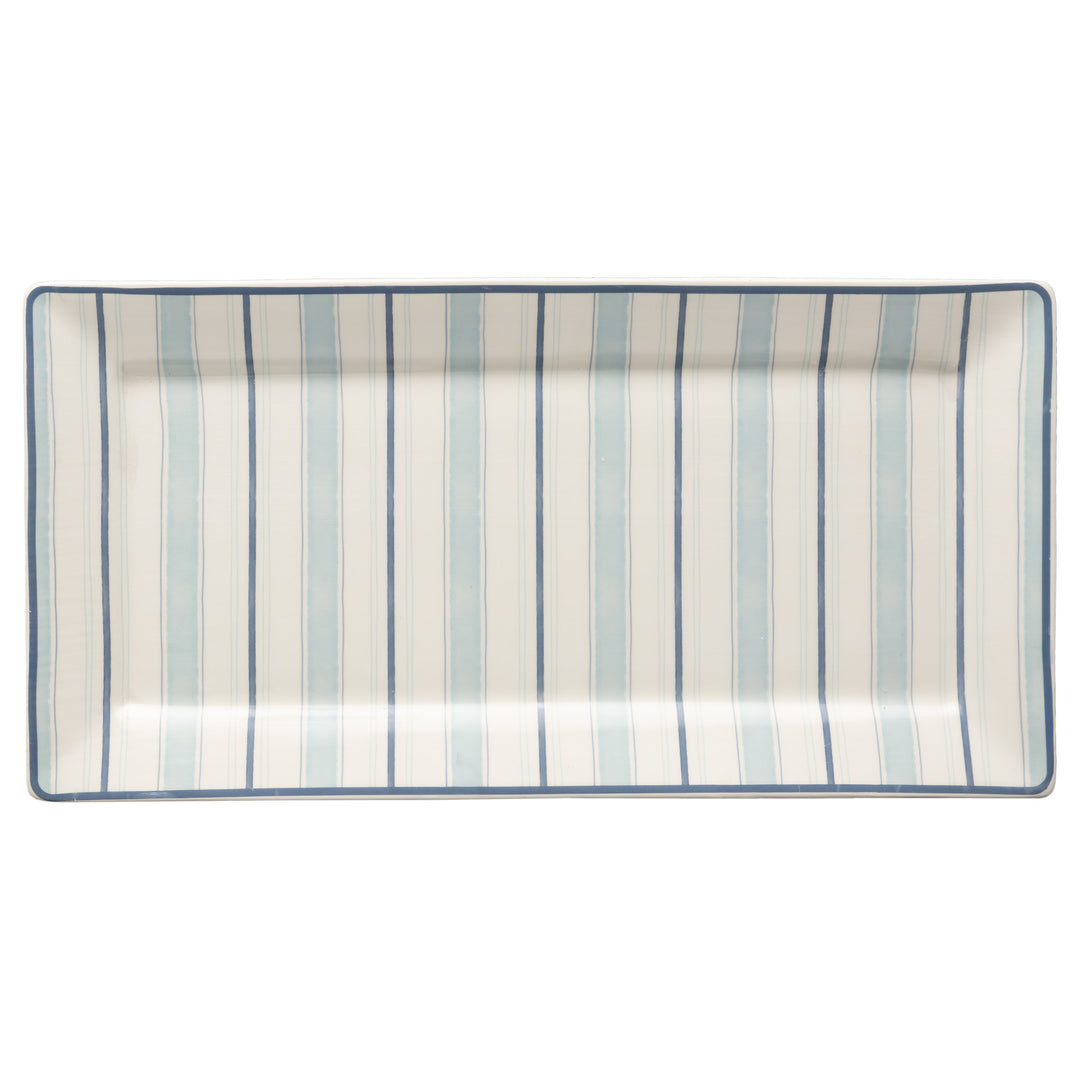 Ocean Tide Stripe Platter Large