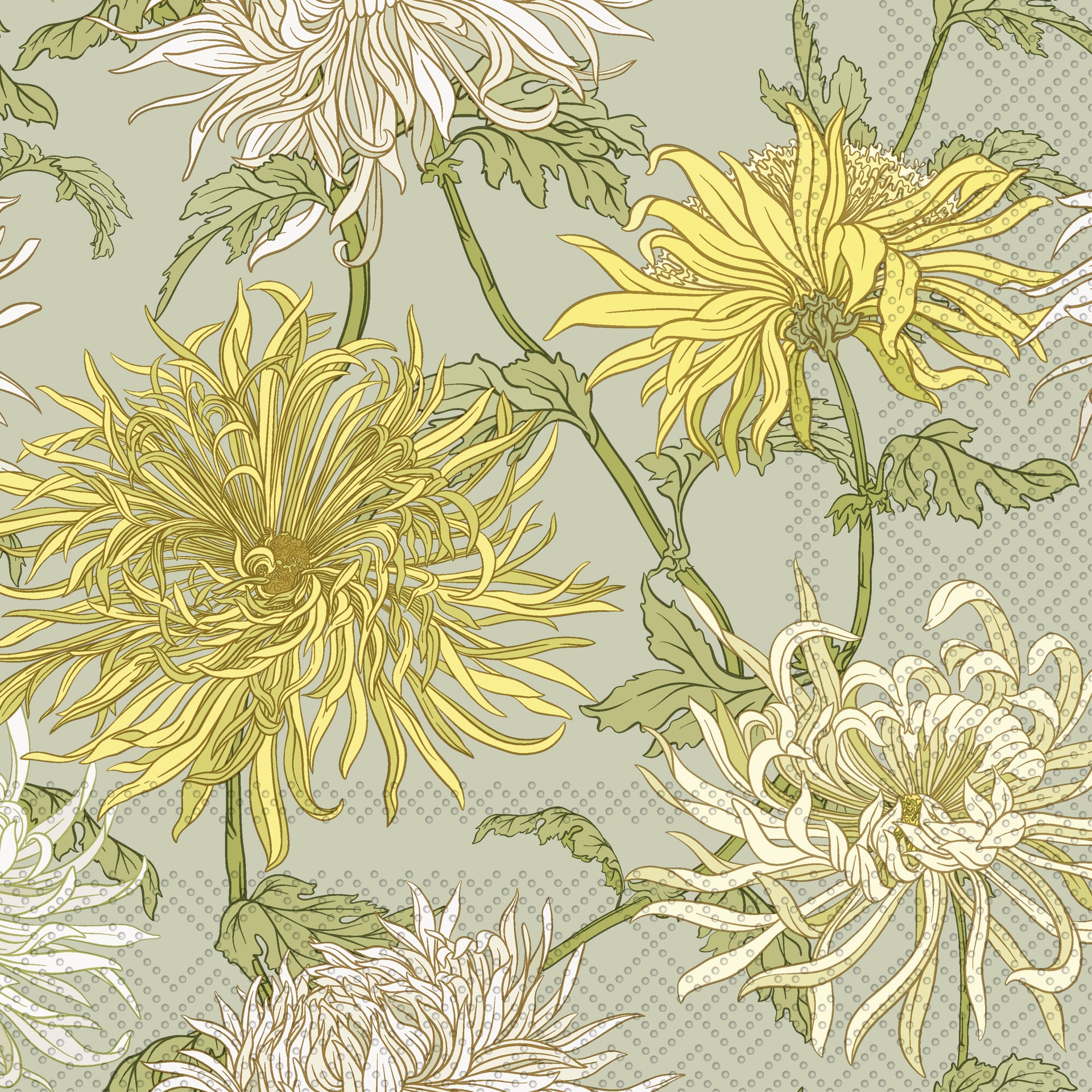 Chrysanthemum Lunch Napkin