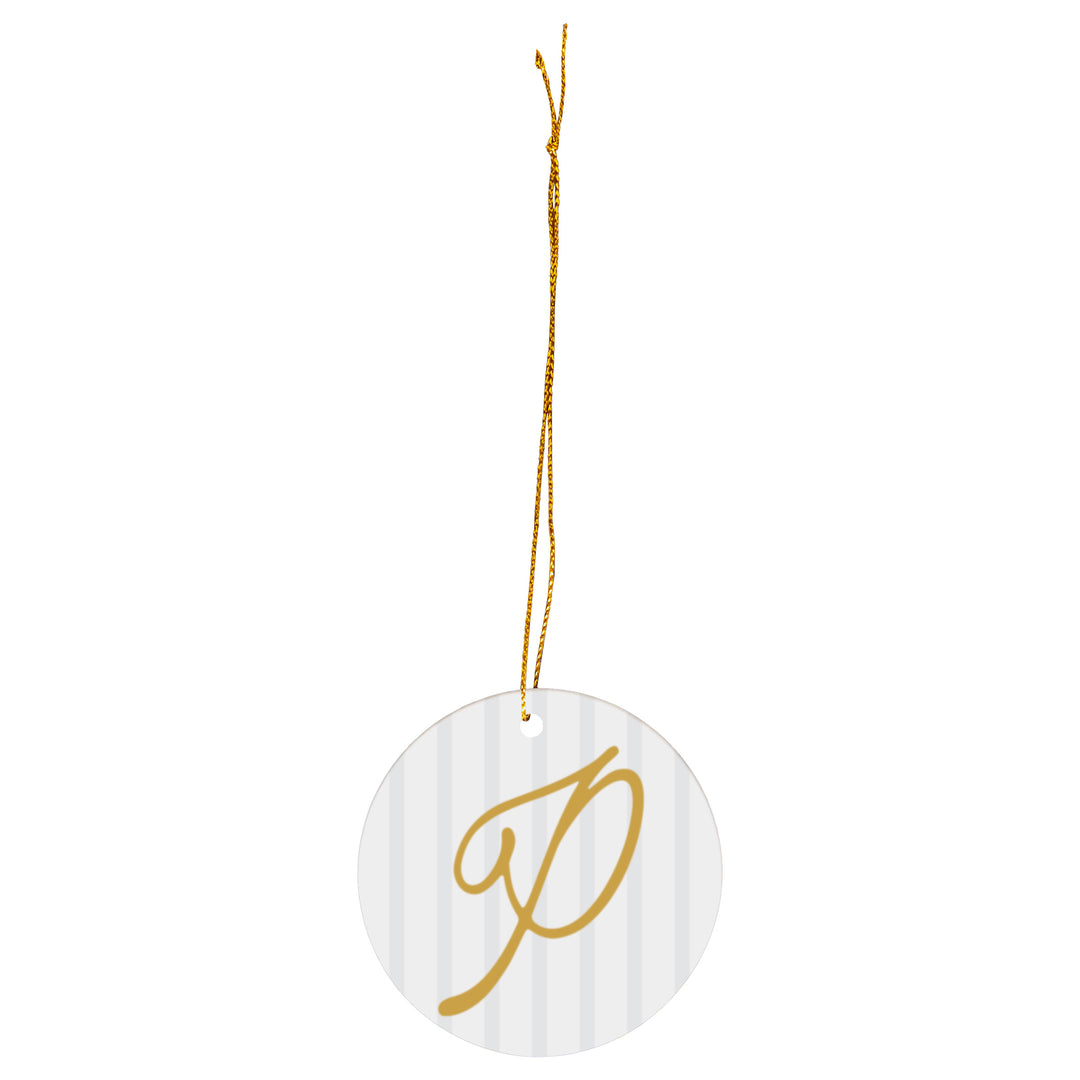 Chic Monogram P Ornament