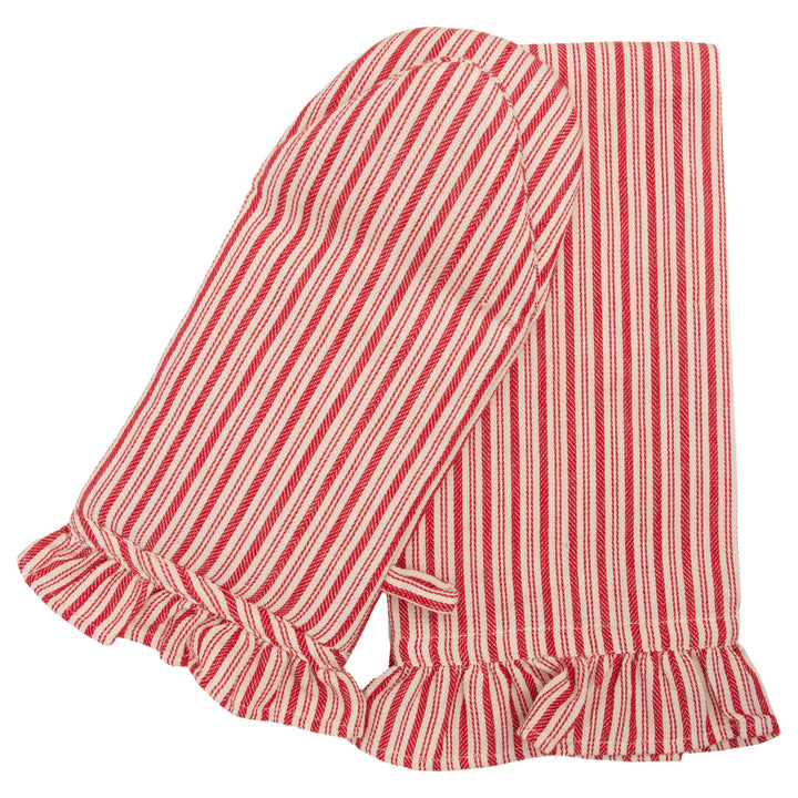 Red Stripe Oven Mitt &amp; Tea Towel