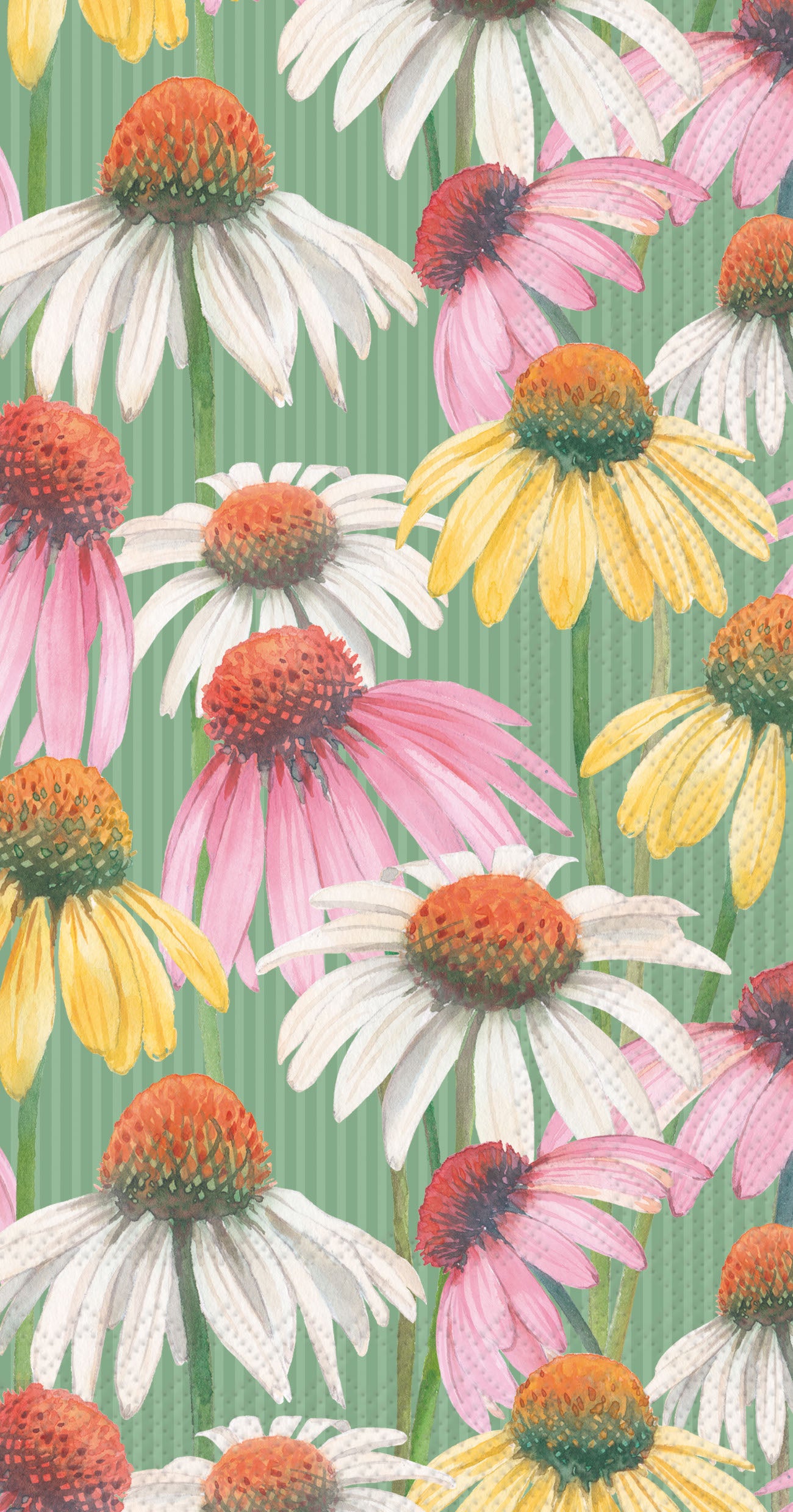 Pastel Garden Green Guest Towel