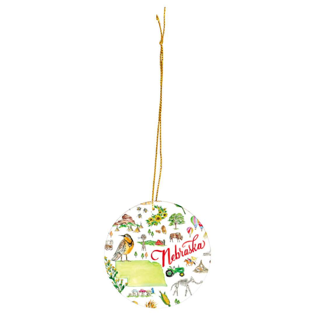 Nebraska State Ornament