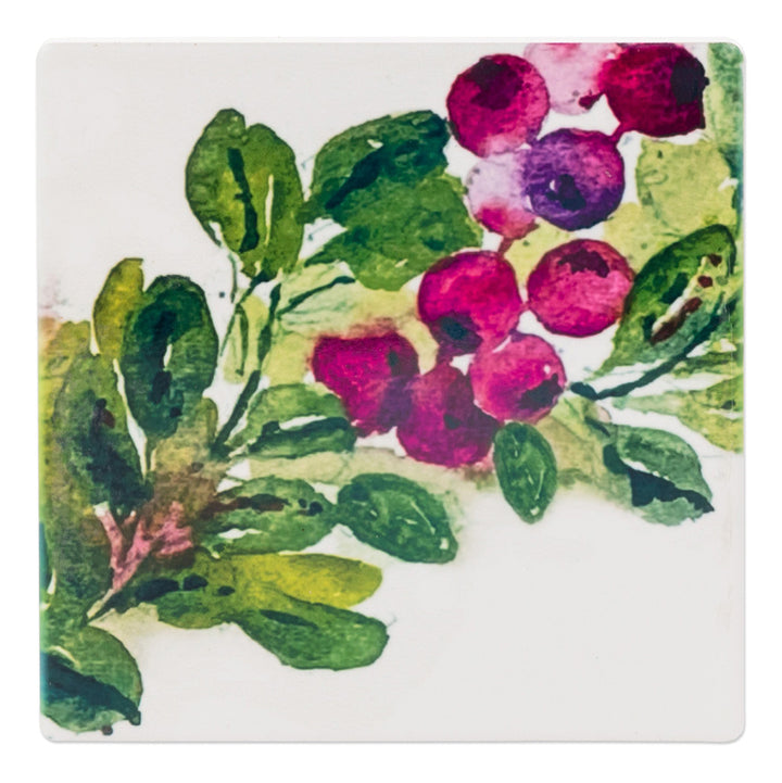 Cranberry Wreath Coasters